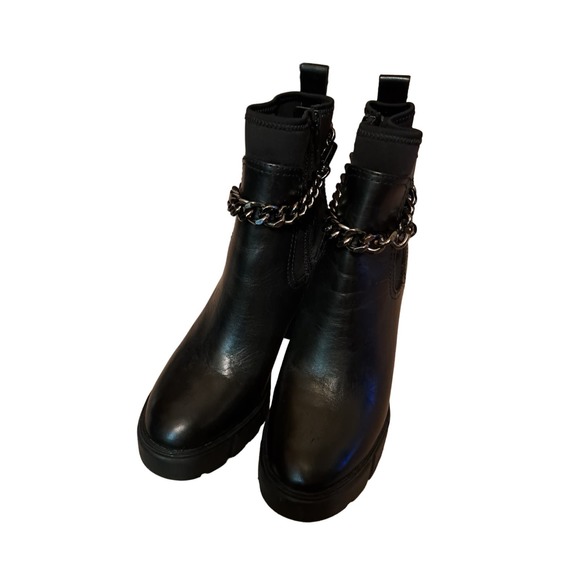 New-GORGEOUS AND SASSY! Aldo Bolder Ankle Chain Platform Boots Sz 8 - Picture 16 of 16